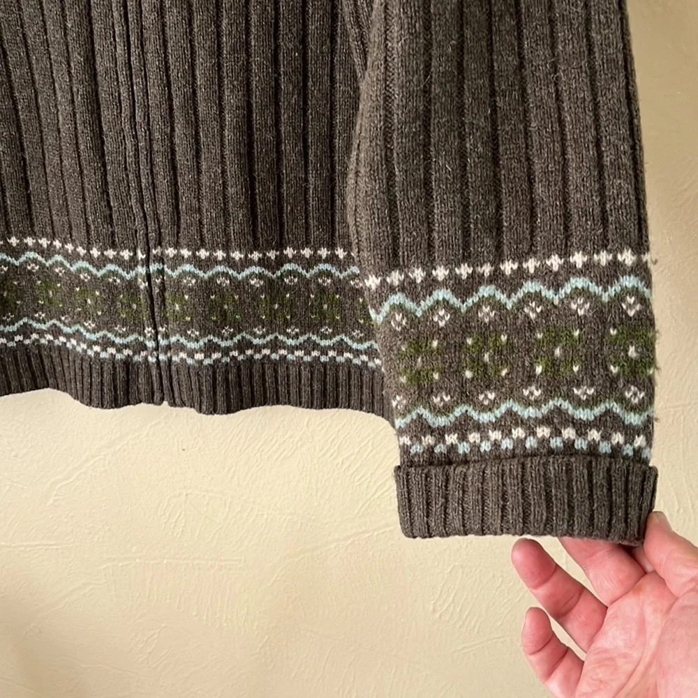 Field Gear Shetland Wool zip up cardigan size small long sleeves, dry clean